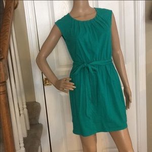 Green Cotton LOFT Dress with Belt XXSP